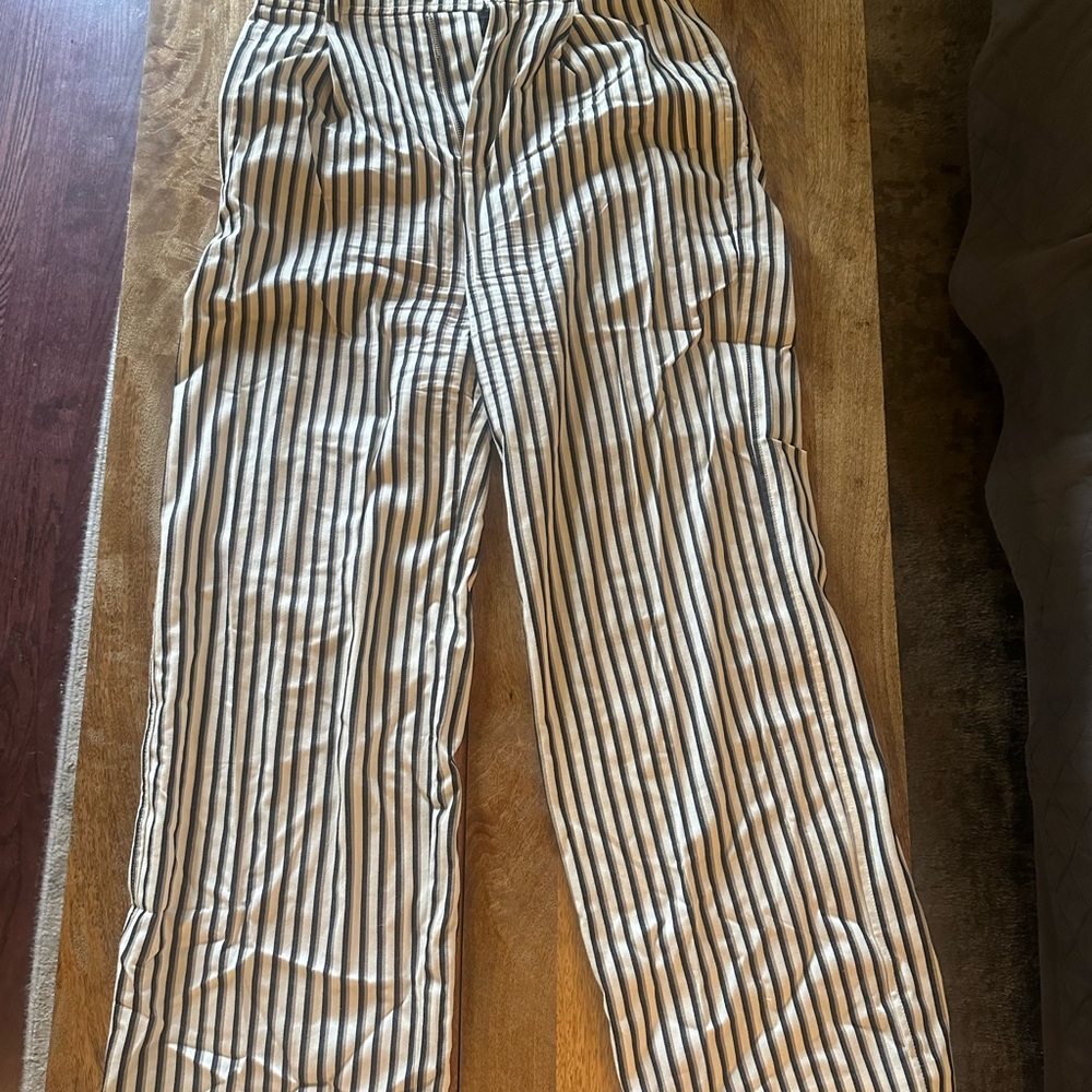 Everlane Drape Pant -  wide leg striped pants